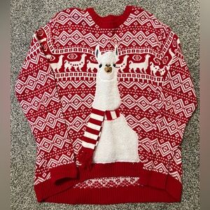 Men’s llama Xmas sweater